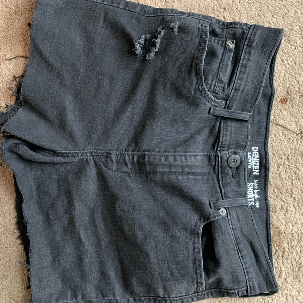 High waisted black shorts